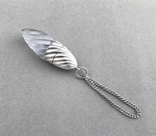 fig 1. A gorgeous French silver 'bullet' scent bottle
