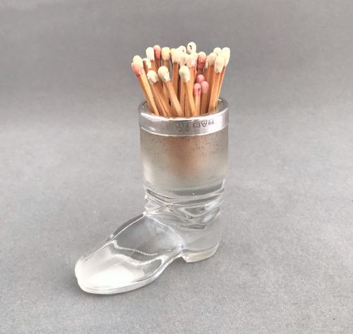 A Rare Chester Silver Novelty 'Boot' Match Striker