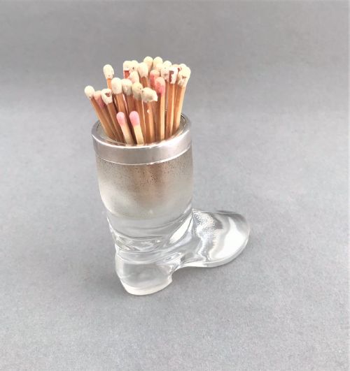 fig 1. A rare Chester silver novelty 'boot' match striker
