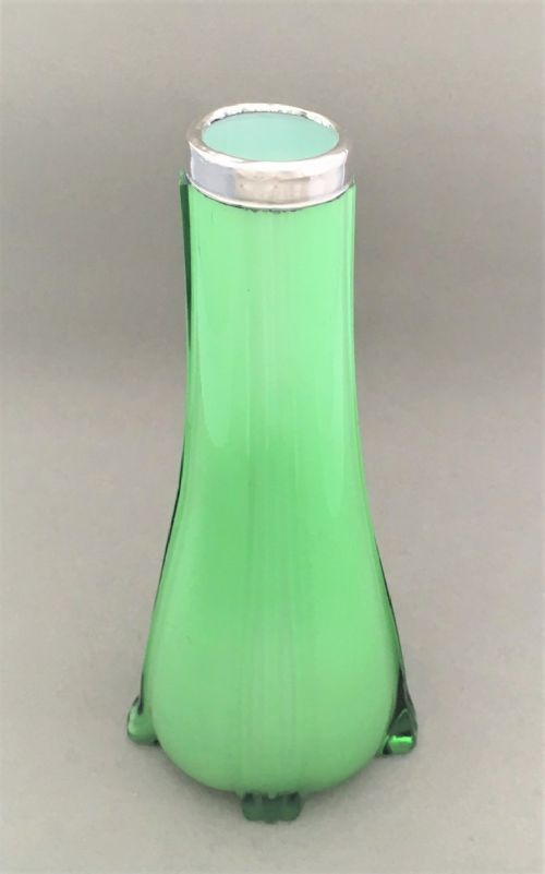 A Lovely Silver Mounted Art Nouveau Stem Vase