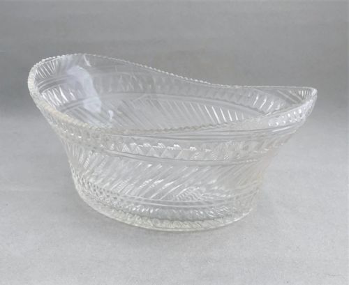 A Large Regency Cut Glass Butter Dish