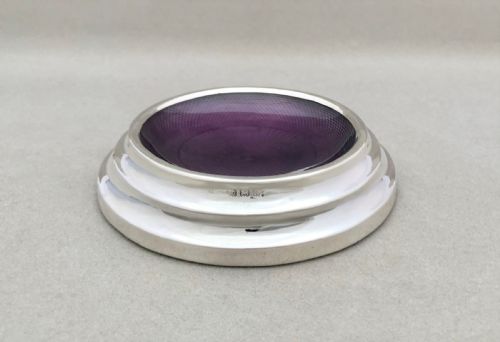 fig 1. A stunning silver & guilloche enamel stepped trinket dish