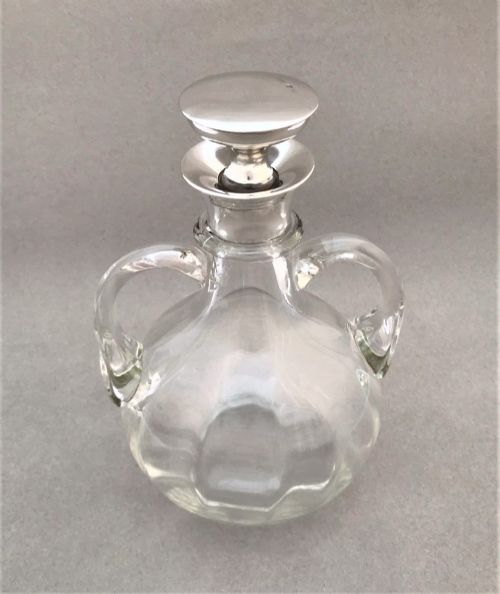fig 1. A handsome Edwardian silver mounted spirit decanter