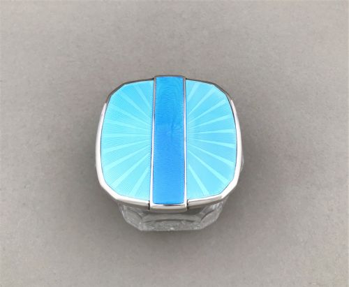 fig 1. An outstanding silver & guilloche enamel powder bowl