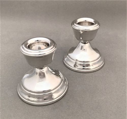 A Delightful Pair of Dwarf Silver Candlesticks
