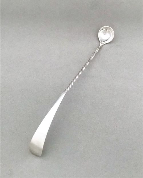 An Extremely Rare Victorian Silver Olive or Pickle Spoon