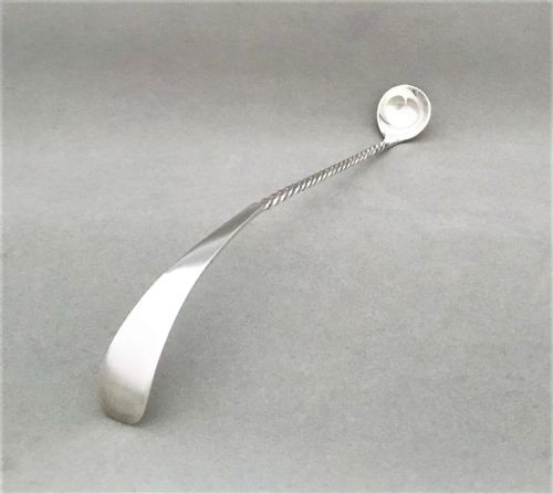 fig 1. An extremely rare Victorian silver olive or pickle spoon