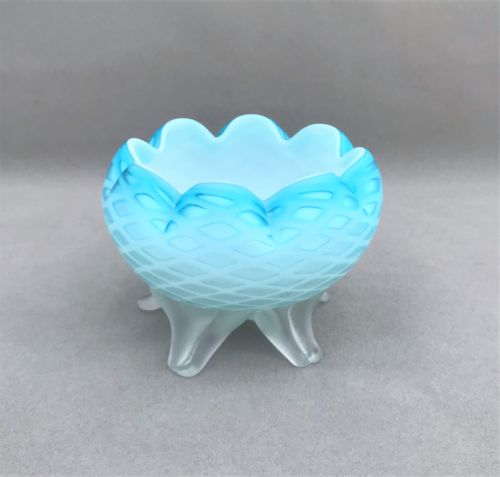 A Gorgeous Victorian Satin Glass Footed Bowl