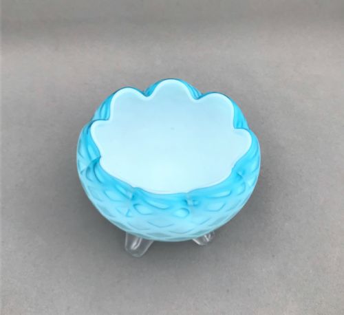 fig 1. A gorgeous Victorian satin glass footed bowl