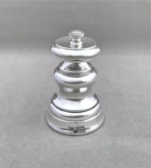 A Handsome All Silver Pepper Grinder