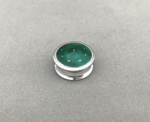 An Exquisite Edwardian Silver & Guilloche Enamel Pill Box
