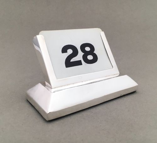 fig 1. An Edwardian silver perpetual desk calendar