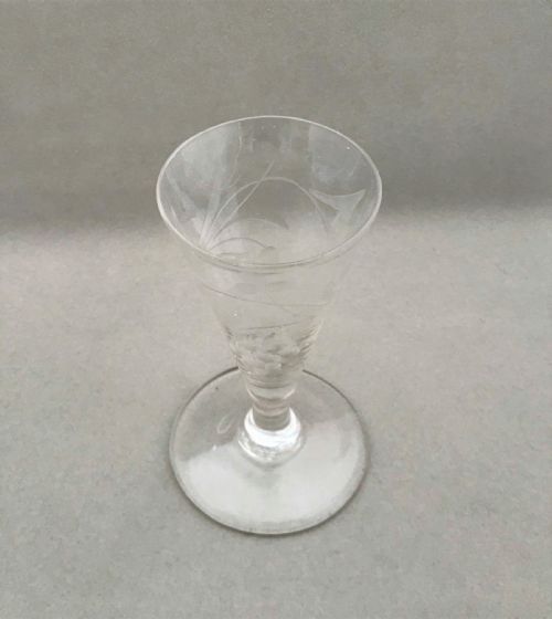 fig 1. A very rare 18th Century gin glass