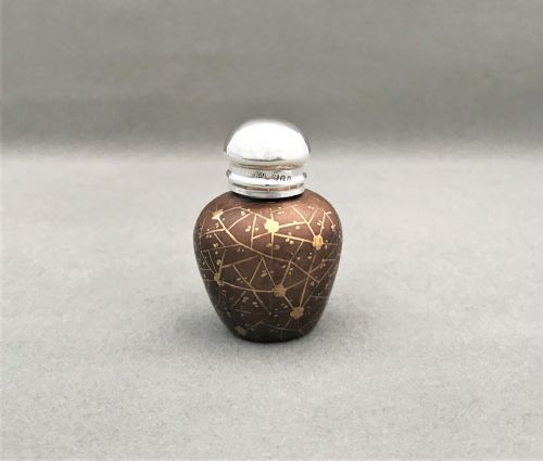 A Rare Victorian Silver Mounted Novelty Scent Bottle