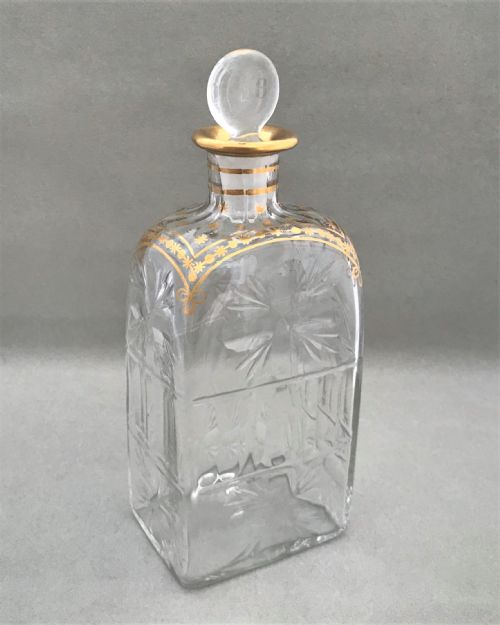 fig 1. A gorgeous Georgian cut & gilded spirit decanter