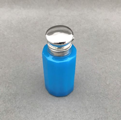 fig 1. An unusual silver mounted opaline scent bottle