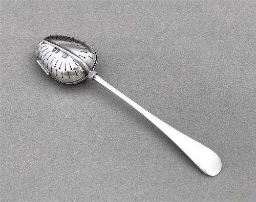 A Rare Victorian Silver Tea Infuser of Patented Design
