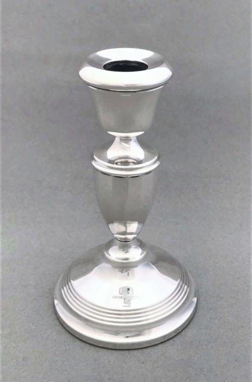 A Handsome George V  Silver Candle Holder
