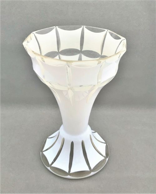 A Lovely Victorian White Overlay Vase