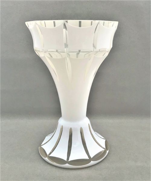 fig 1. A lovely Victorian white overlay vase