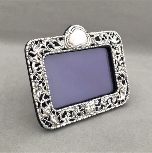 A Victorian Chester Silver Landscape Photo Frame