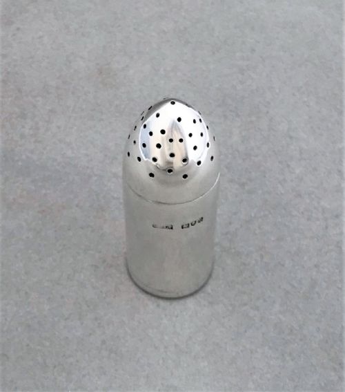A Rare Novelty Silver 'Shell' Pepper Pot
