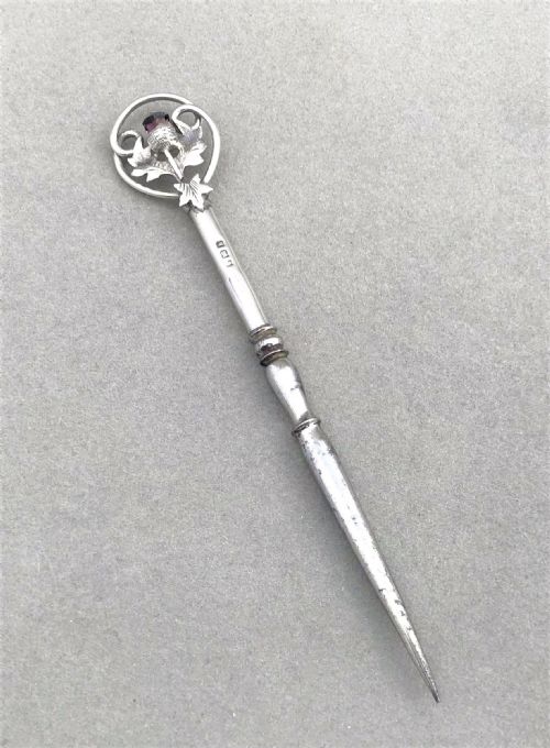 A Charming Edwardian Silver Sewing Rapier