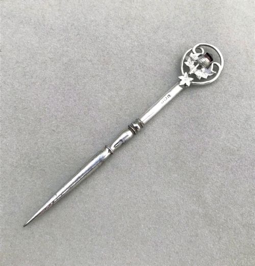 fig 1. A charming Edwardian silver sewing rapier