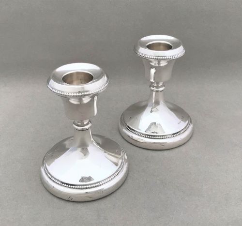 A Good Pair of Dwarf Silver Candlesticks