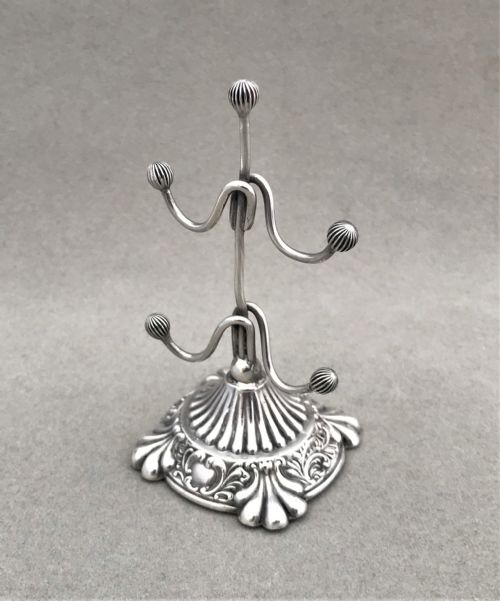 A Superb Edwardian Silver Ring Tree