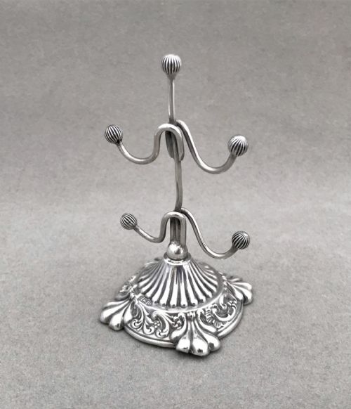 fig 1. A superb Edwardian silver ring tree