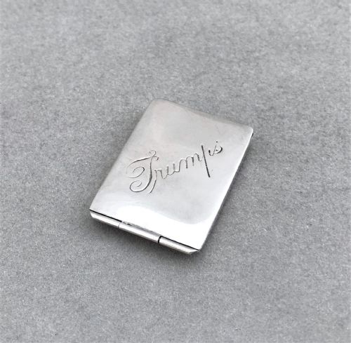 fig 1. A Chester silver miniature travelling trump marker