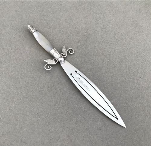 fig 1. A superior Victorian silver dagger bookmark
