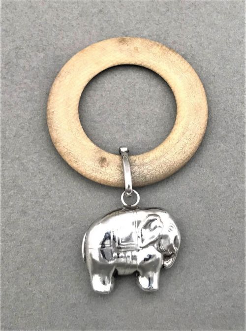 A Charming & Collectable Silver Elephant Baby's Rattle