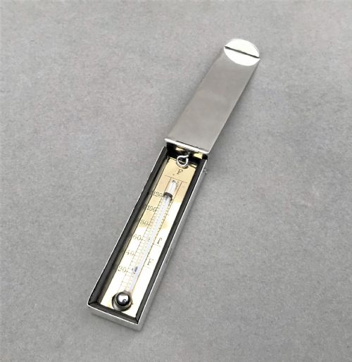 A Rare Silver Cased Travelling Thermometer