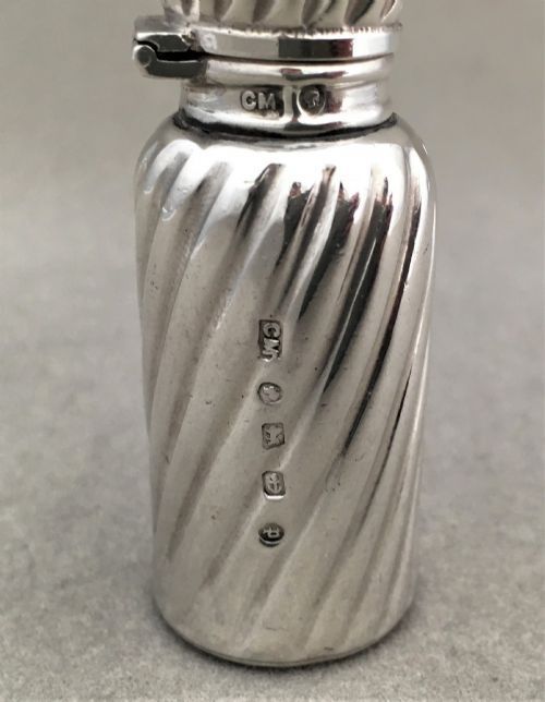 fig 1. A charming all silver Victorian scent bottle