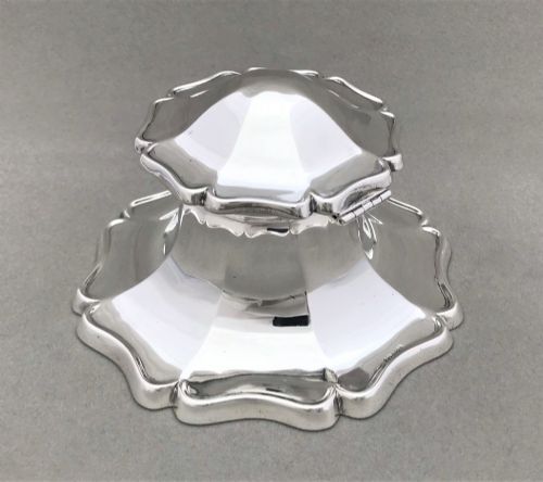 A Superb Large George V Silver Inkwell