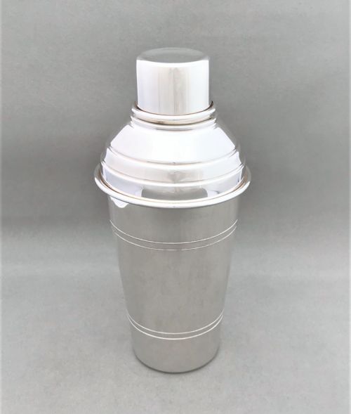 A Handsome Art Deco Silver Plated Cocktail Shaker