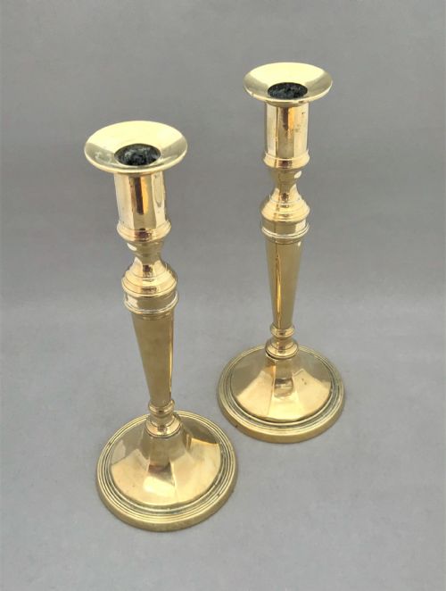 fig 1. A fine pair of Victorian brass candlesticks
