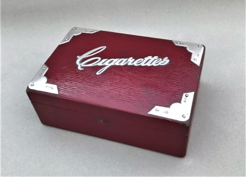 A Handsome Victorian Silver Mounted Cigarette Box