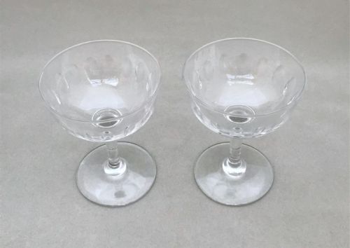 fig 1. A good pair of Victorian cut glass champagne bowls