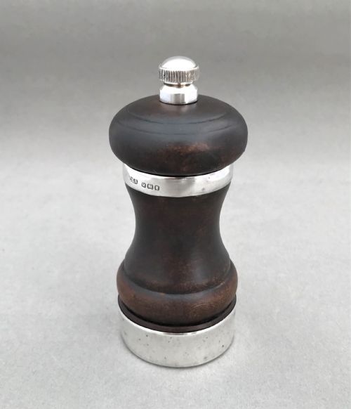A Handsome George V Silver Mounted Pepper Grinder