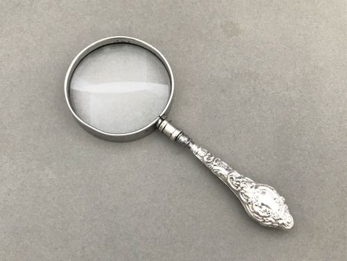 An Edwardian Chester Silver Handled Magnifying Glass