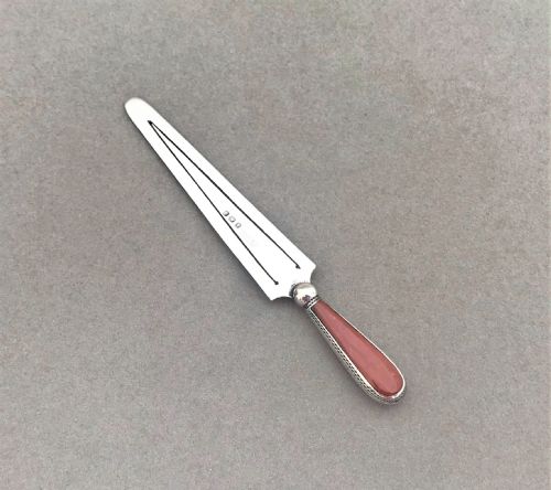 A Gorgeous Edwardian Silver & Agate Bookmark