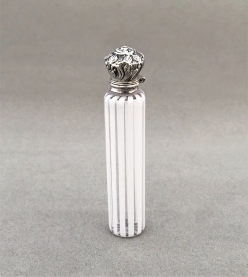 An Exquisite Victorian Silver Mounted Scent Bottle