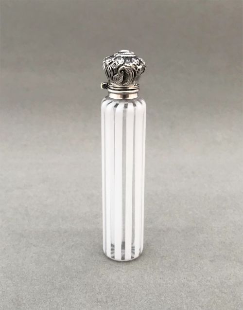 fig 1. An exquisite Victorian silver mounted scent bottle