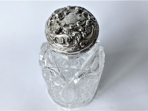 fig 1. A Gorgeous Victorian Silver Mounted Cologne Bottle