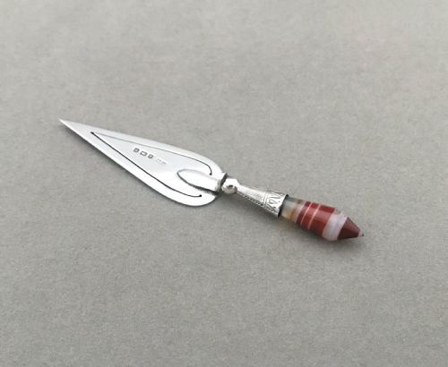 A Superb Edwardian Silver & Agate Bookmark