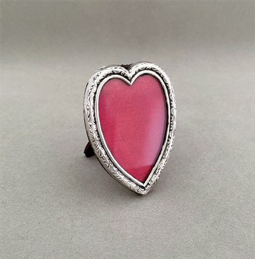 A Charming Late Victorian Silver Heart Frame