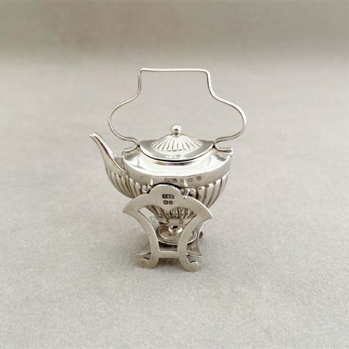 A Superb Edwardian Miniature Spirit Kettle